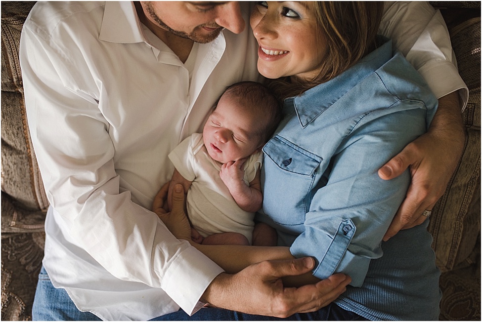 happy parents with newborn boy | Ponte Vedra baby photographer