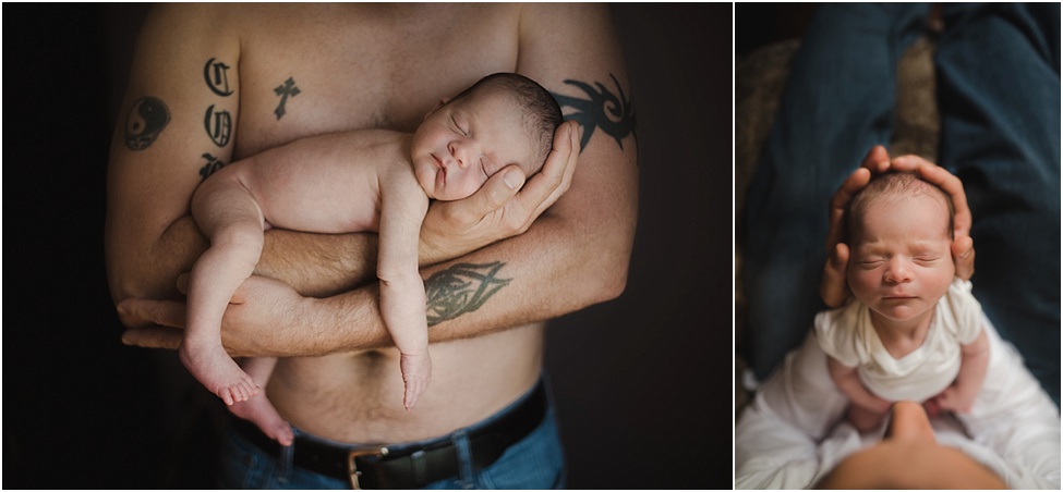 newborn in dads arms | Ponte Vedra baby photographer