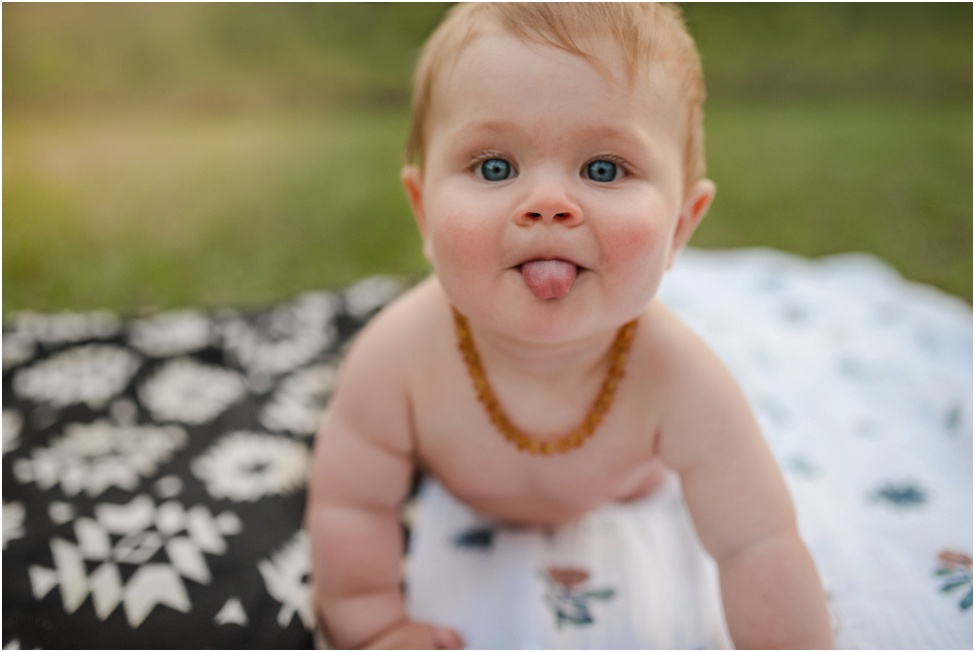 baby boy sticking out tongue | Atlantic Beach children photographer