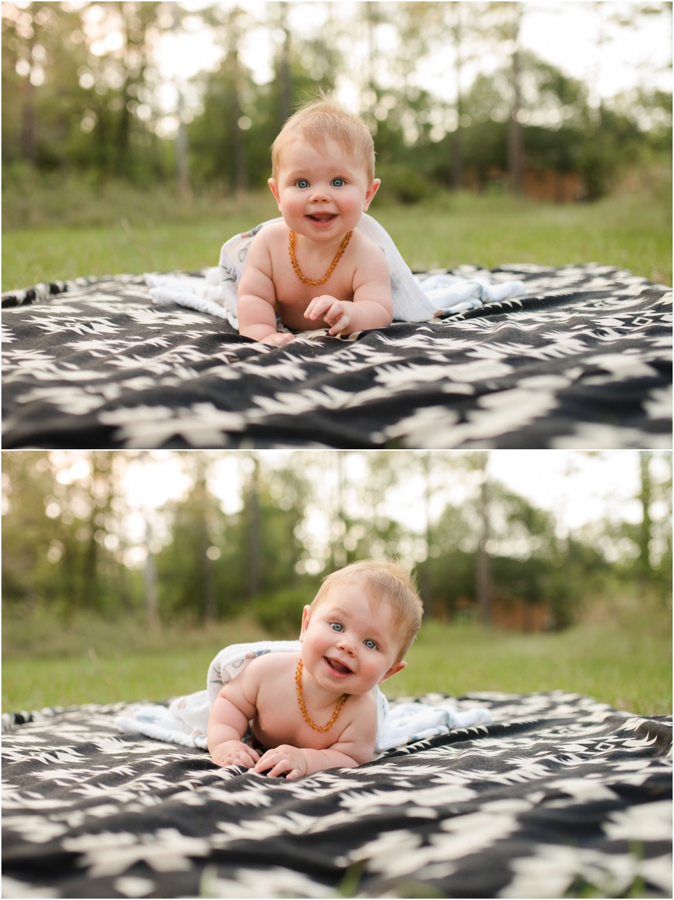 6 month old baby boy giggling | Atlantic Beach children photographer