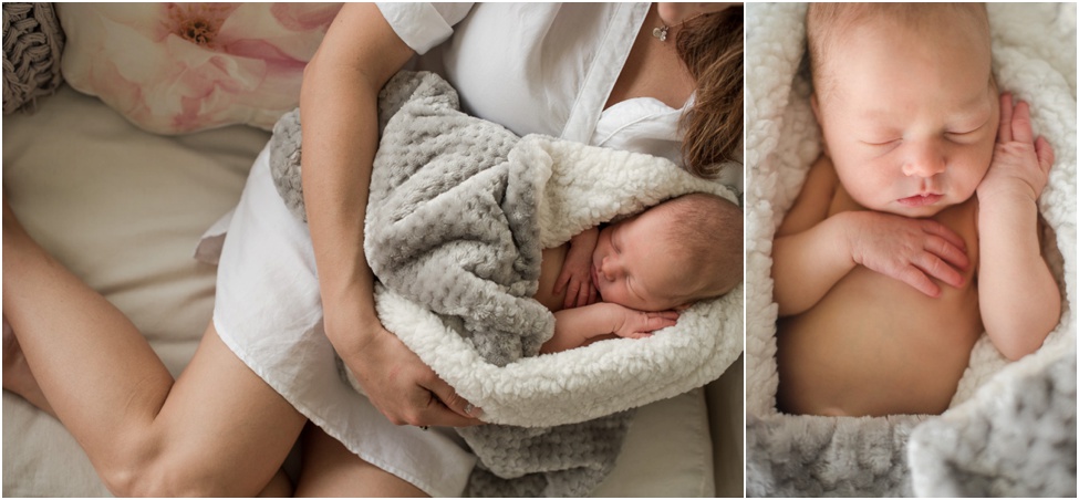 7 days old baby girl with her family | Jacksonville newborn photographer