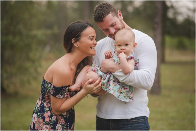 Little baby girl session. Family photographer Jacksonville, Ponte Vedra and Atlantic Beach. 1 year old child photos. Mom and dad pictures with their toddler.