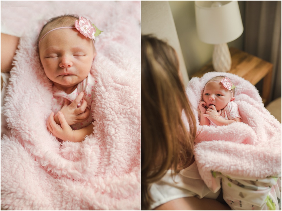 Blessed with baby girl. Ponte Vedra newborn photographer. 10 days old baby sister. At home family newborn session. Baby photographer Jacksonville, Neptune Beach, St. Augustine Florida