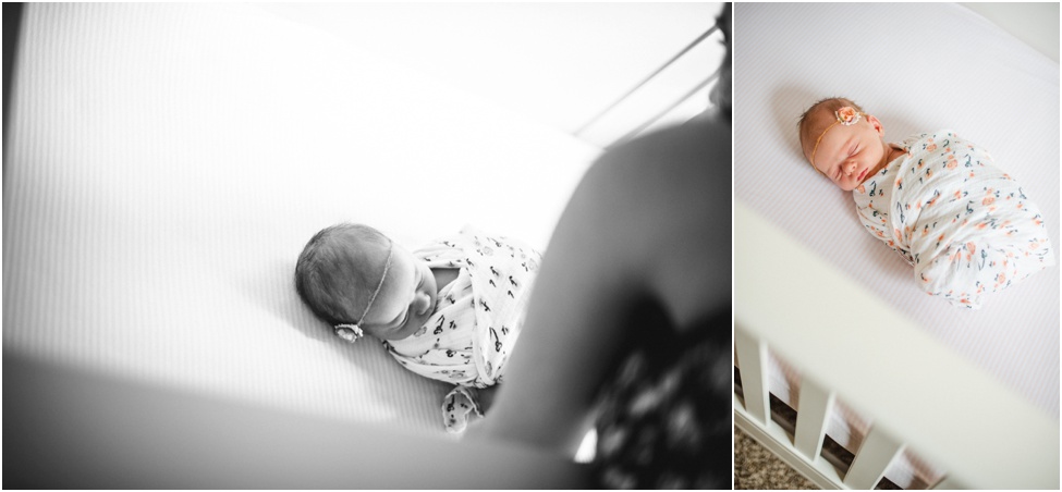 Jacksonville newborn photographer Florida. New family of three at home newborn session. 7 day old baby and her parents. Family photography Ponte Vedra, Atlantic Beach, St. Augustine, Florida