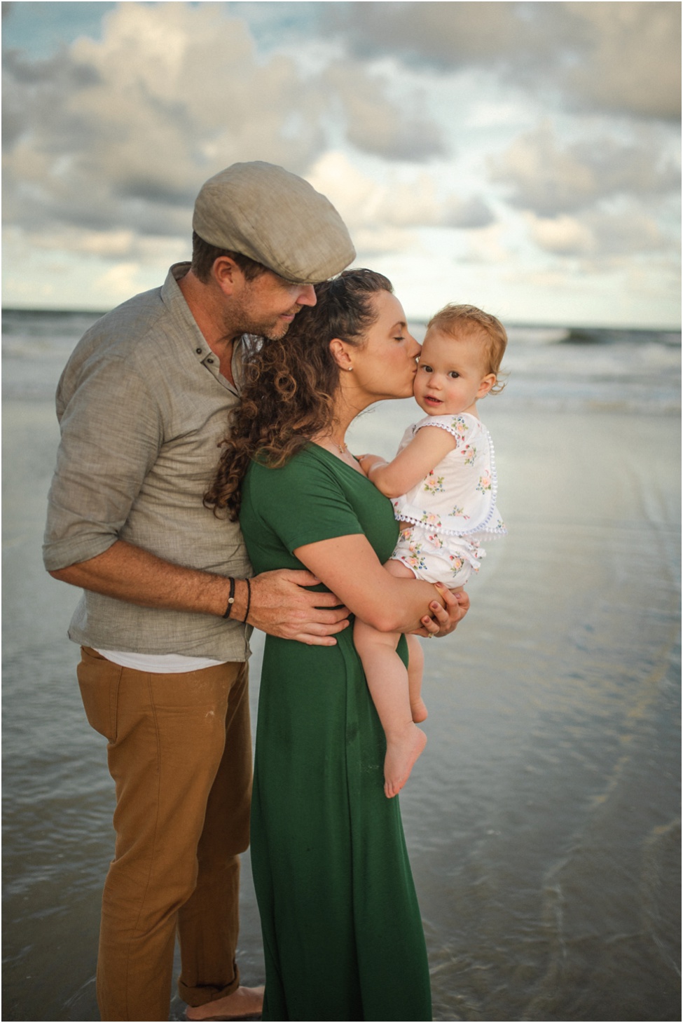 Beach belongs to us Family Session. Jacksonville children photographer. Atlantic Beach family photographer. Jacksonville Beach family session. Sunset session with parents and baby girl