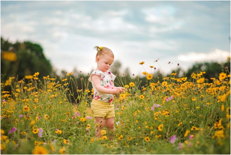 Jacksonville Children Photographer picture in flower field