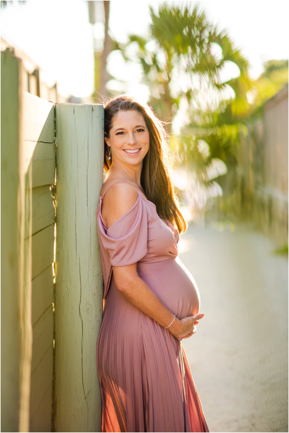At sunset beach pregnancy photos | Jacksonville FL maternity photographer