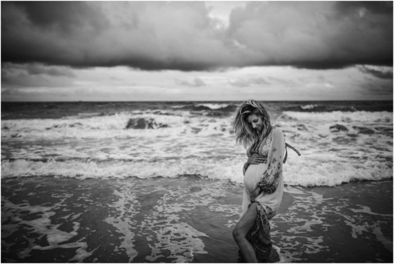 Atlantic Beach stormy Maternity Session | Jacksonville Family Photographer