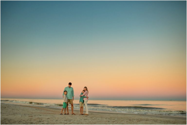 Sunset at Sawgrass beach family session | Ponte Vedra photographer