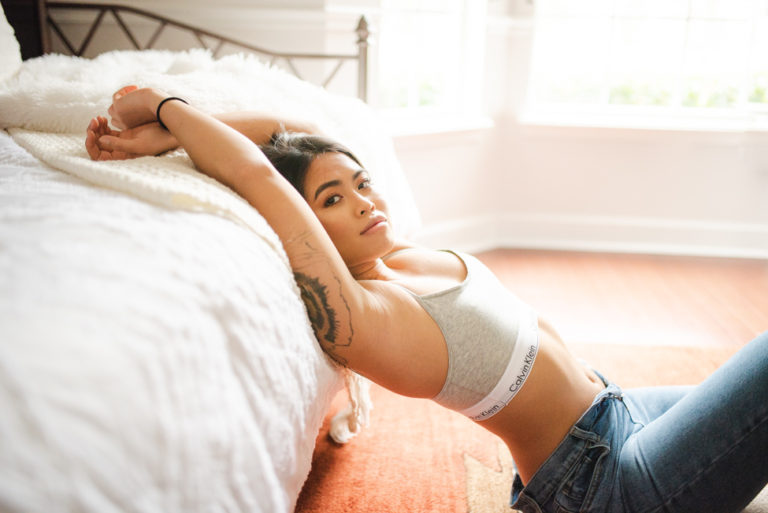 Sensual Jacksonville boudoir session at studio | Atlantic Beach photographer
