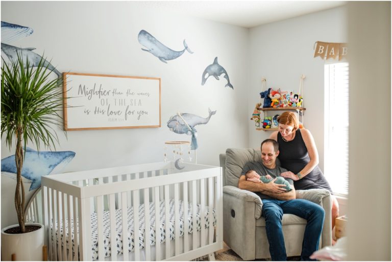 Ponte Vedra Beach newborn photographer | at home and garden new baby session