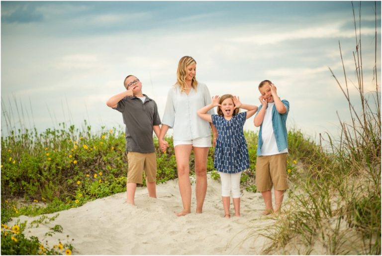 Ponte Vedra Beach photographer. Silly beach family session