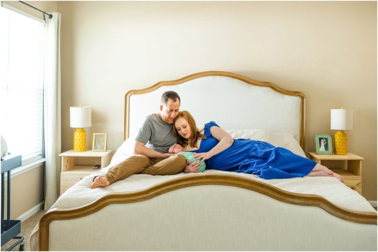 Jacksonville parents with their baby | Jax at home newborn session