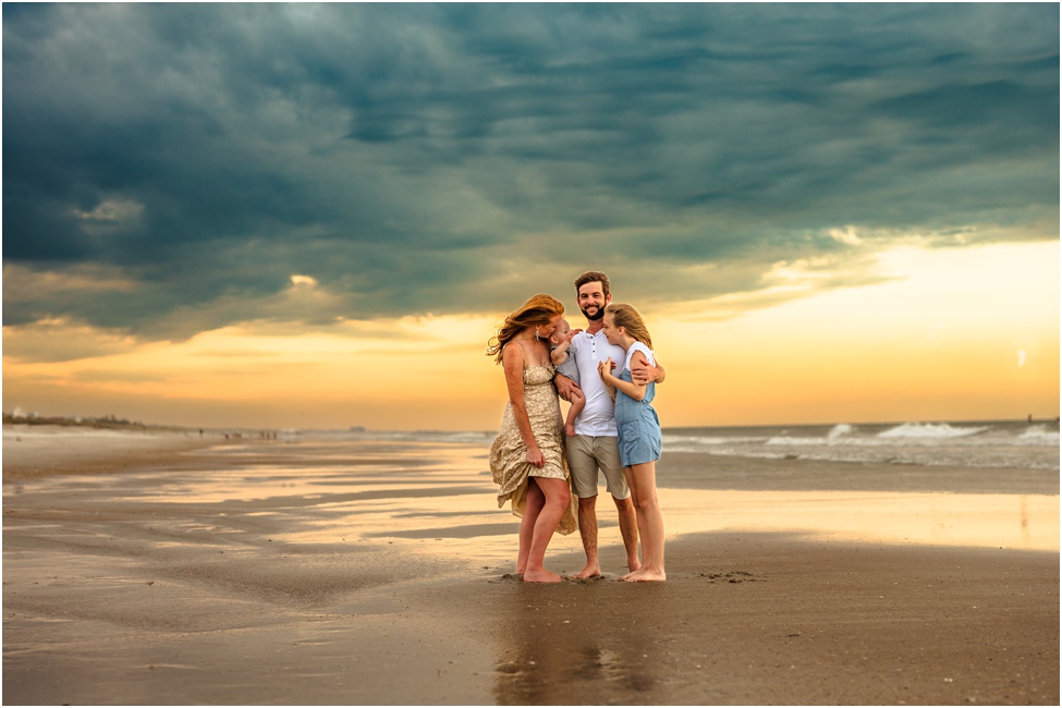 Sunshine at Jacksonville beach family session. Emotive family memories captured by Neptune Beach photographer.