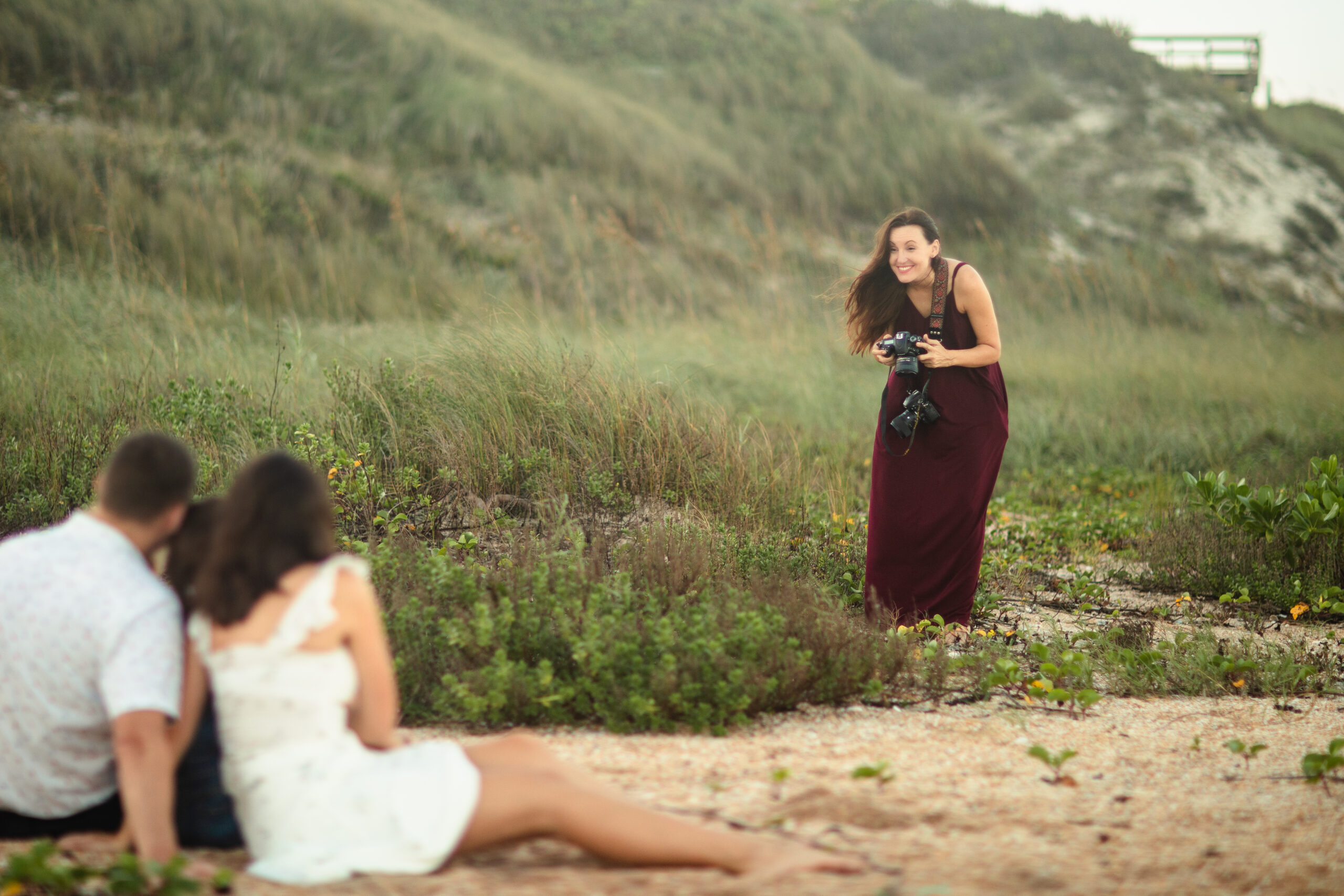 behind the scenes of Monika Colichio Photography from Ponte Vedra beach family session