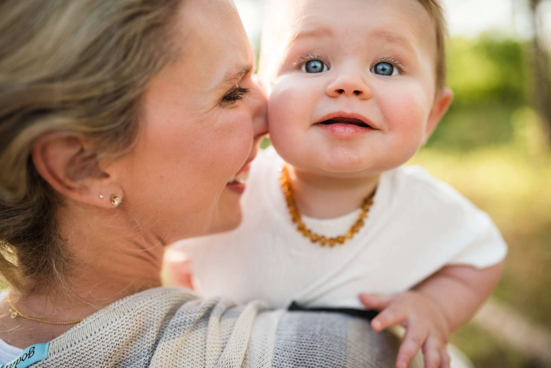 mother and baby posing for a photo in a Jacksonville children's photoshoot
